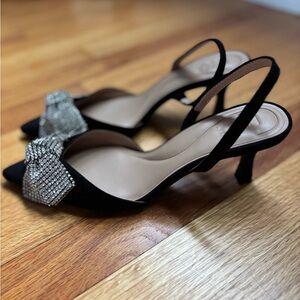 Elegant Black and Silver Women's Heels